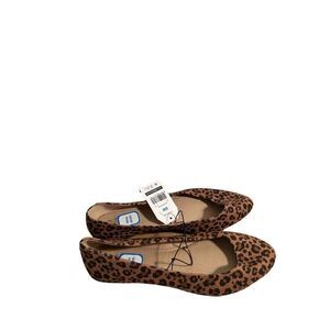 Time and Tru 9w animal print comfort flats shoes new